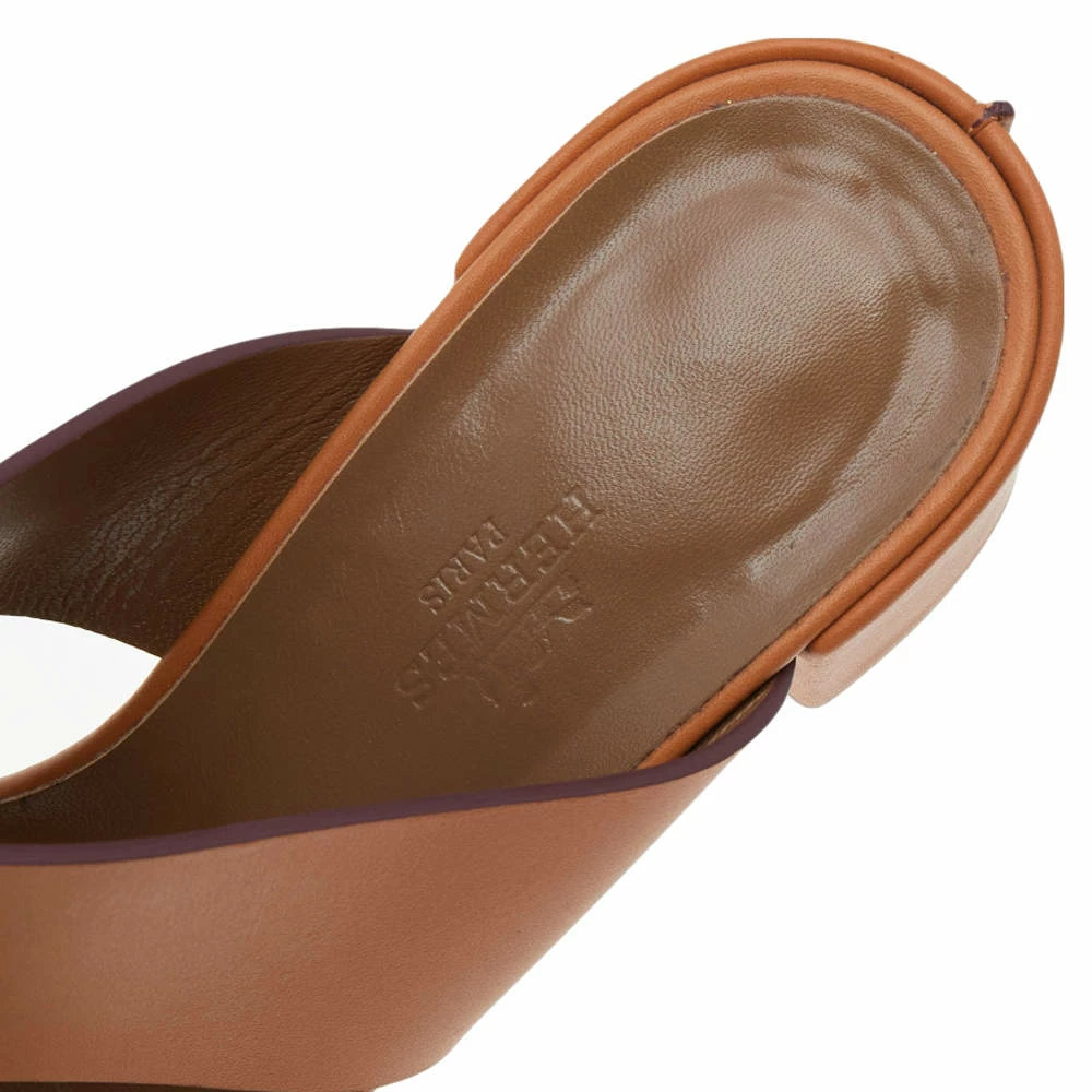 Hermes Hermés Natural Brown Leather Ostia Slide Sandals Size 37 For Women 9 Hermes Hermés Natural Brown Leather Ostia Slide Sandals Size 37 For Women - Image 7