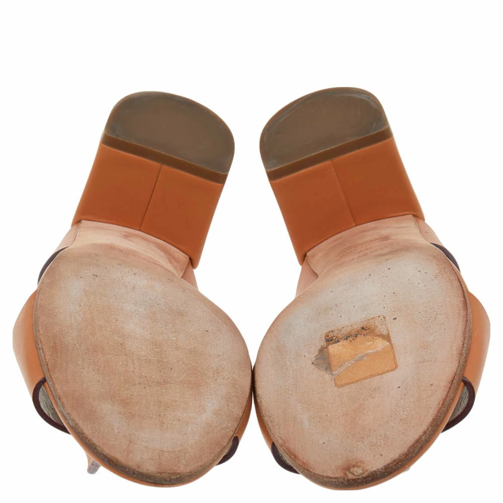 Hermes Hermés Natural Brown Leather Ostia Slide Sandals Size 37 For Women 8 Hermes Hermés Natural Brown Leather Ostia Slide Sandals Size 37 For Women - Image 6