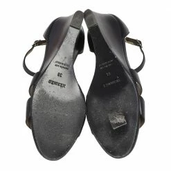 Hermes Black Leather Legend Ankle Strap Sandals Size 38 For Women -Deals Hermes Store luxury women hermes used shoes p564425 008