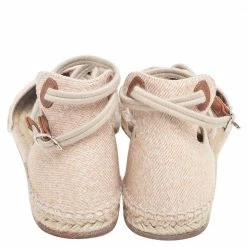 Hermes Beige Cotton Ole Drill Espadrille Flats Size 38 For Women 14 Hermes Beige Cotton Ole Drill Espadrille Flats Size 38 For Women -Deals Hermes Store luxury women hermes used shoes p564893 006