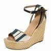Hermes Multicolor Canvas Striped Espadrille Wedge Sandals Size 37 For Women 1 Hermes Multicolor Canvas Striped Espadrille Wedge Sandals Size 37 For Women -Deals Hermes Store luxury women hermes used shoes p566301 005