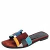 Hermes Multicolor Suede Oran Flat Sandals 36 For Women -Deals Hermes Store luxury women hermes used shoes p567921 006