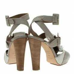 Hermes Two Tone Brogue Leather Fringe Platform Sandals Size 38 For Women -Deals Hermes Store luxury women hermes used shoes p57204 0005