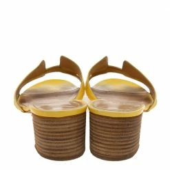 Hermes Yellow Leather Oasis Slide Sandals Size 38 For Women -Deals Hermes Store luxury women hermes used shoes p573192 007