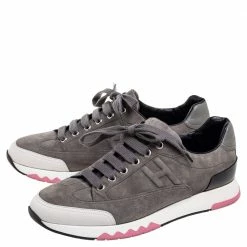 Hermes Grey Suede Trial Low-Top Sneakers Size 38 For Women 13 Hermes Grey Suede Trial Low-Top Sneakers Size 38 For Women -Deals Hermes Store luxury women hermes used shoes p574321 001
