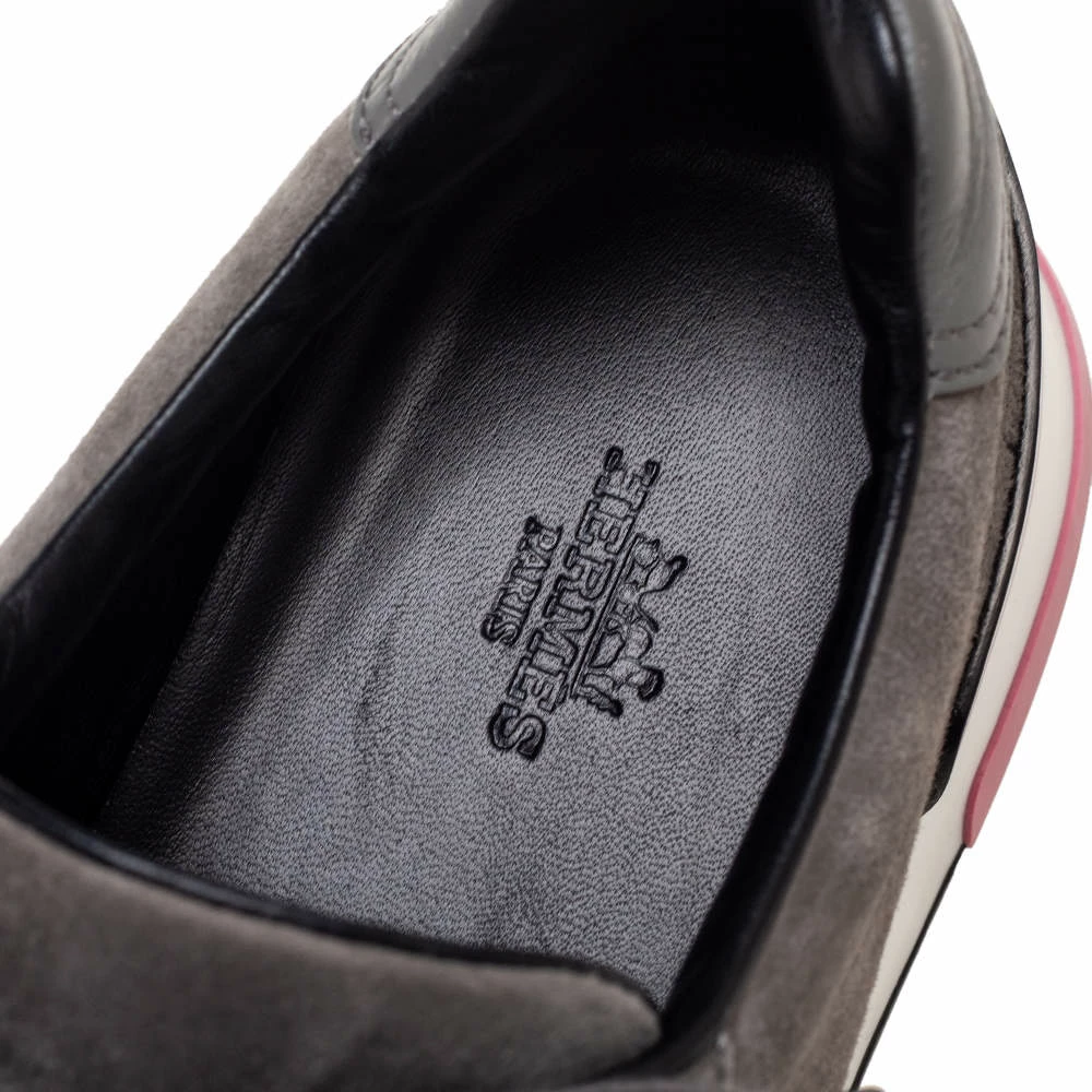 Hermes Grey Suede Trial Low-Top Sneakers Size 38 For Women 9 Hermes Grey Suede Trial Low-Top Sneakers Size 38 For Women - Image 7