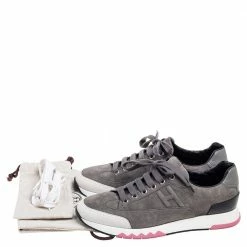 Hermes Grey Suede Trial Low-Top Sneakers Size 38 For Women 17 Hermes Grey Suede Trial Low-Top Sneakers Size 38 For Women -Deals Hermes Store luxury women hermes used shoes p574321 009