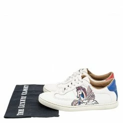 Hermes Hermés White Pégase Pop Print Leather Quicker Low Top Sneakers Size 36 For Women -Deals Hermes Store luxury women hermes used shoes p579507 001