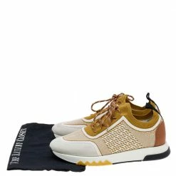 Hermes Multicolor Knit Fabric And Leather Addict Sneakers Size 39 For Women -Deals Hermes Store luxury women hermes used shoes p579526 001