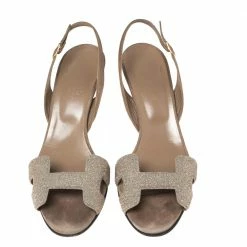 Hermes Rose Beige Suede Night Crystal Powder Slingback Sandals Size 38 For Women 12 Hermes Rose Beige Suede Night Crystal Powder Slingback Sandals Size 38 For Women -Deals Hermes Store luxury women hermes used shoes p585463 005