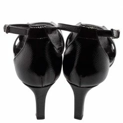 Hermes Black Patent Leather Premiere Ankle-Strap Sandals Size 36.5 For Women -Deals Hermes Store luxury women hermes used shoes p592997 009