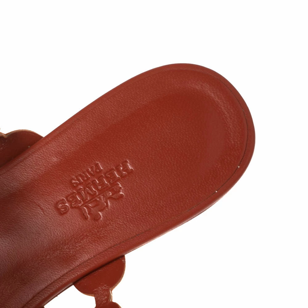 Hermes Tri Color Leather Chaine D'ancre Flat Slides Size 36 For Women 9 Hermes Tri Color Leather Chaine D'ancre Flat Slides Size 36 For Women - Image 7