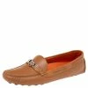 Hermes Hermès Brown Leather Irving Slip On Loafers Size 38 For Women -Deals Hermes Store luxury women hermes used shoes p596449 003