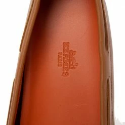 Hermes Hermès Brown Leather Irving Slip On Loafers Size 38 For Women -Deals Hermes Store luxury women hermes used shoes p596449 005