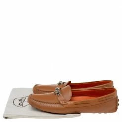 Hermes Hermès Brown Leather Irving Slip On Loafers Size 38 For Women -Deals Hermes Store luxury women hermes used shoes p596449 009