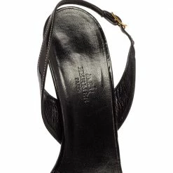 Hermes Black Patent Leather Night Sandals Size 38 For Women -Deals Hermes Store luxury women hermes used shoes p598314 008
