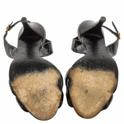 Hermes Black Patent Leather Night Sandals Size 38 For Women -Deals Hermes Store luxury women hermes used shoes p598314 009