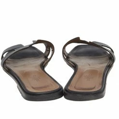 Hermes Black Leather Oran Sandals Size 41 For Women -Deals Hermes Store luxury women hermes used shoes p598739 004