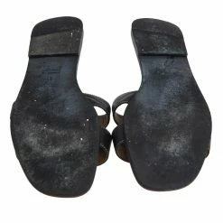 Hermes Black Leather Oran Sandals Size 41 For Women -Deals Hermes Store luxury women hermes used shoes p598739 008