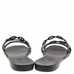 Hermes Black Rubber Chaine D'Ancre Rivage Slide Sandals Size 40 For Women -Deals Hermes Store luxury women hermes used shoes p598760 1645592743 007