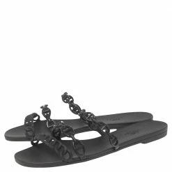 Hermes Black Rubber Chaine D'Ancre Rivage Slide Sandals Size 39 For Women 14 Hermes Black Rubber Chaine D'Ancre Rivage Slide Sandals Size 39 For Women -Deals Hermes Store luxury women hermes used shoes p600473 002