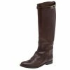 Hermes Brown Leather Kelly Knee Length Boots Size 38 For Women -Deals Hermes Store luxury women hermes used shoes p601741 005