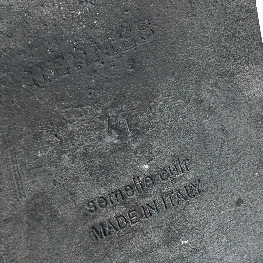 Hermes Black Patent Leather Oran Flat Sandals Size 41 For Women 10 Hermes Black Patent Leather Oran Flat Sandals Size 41 For Women - Image 8