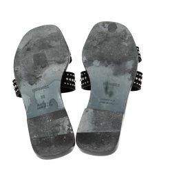 Hermes Black Studded Suede Oran Flat Slides Size 36 For Women 16 Hermes Black Studded Suede Oran Flat Slides Size 36 For Women -Deals Hermes Store luxury women hermes used shoes p604054 004