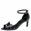 Hermes Black Patent Premiere Ankle Strap Sandals Size 38.5 For Women -Deals Hermes Store luxury women hermes used shoes p610221 1647492249 008