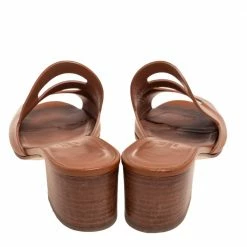 Hermes Brown Leather Mona Slide Sandals Size 38 For Women 15 Hermes Brown Leather Mona Slide Sandals Size 38 For Women -Deals Hermes Store luxury women hermes used shoes p610630 008
