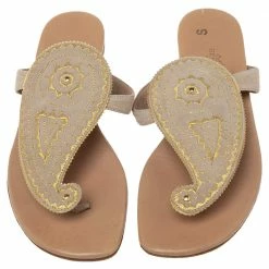 Hermes Beige/Brown Suede And Leather Embroidered Flat Sandals Size 38.5 For Women 13 Hermes Beige/Brown Suede And Leather Embroidered Flat Sandals Size 38.5 For Women -Deals Hermes Store luxury women hermes used shoes p611537 004