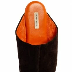 Hermes Hermès Brown Suede Pointed Toe Mule Size 39 For Women -Deals Hermes Store luxury women hermes used shoes p612531 004