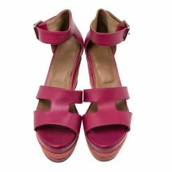 Hermes Black Leather Ilana Espadrille Wedges Sandals Size 37 For Women -Deals Hermes Store luxury women hermes used shoes p617563 006