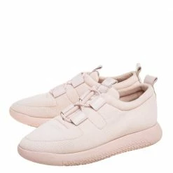 Hermes Light Pink Mesh Team Slip-On Sneakers Size 39 For Women -Deals Hermes Store luxury women hermes used shoes p617737 002