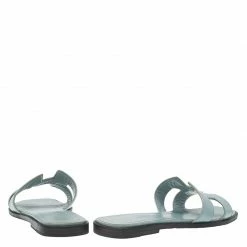 Hermes Sky Blue Epsom Calfskin Oran Sandals Size 36.5 For Women -Deals Hermes Store luxury women hermes used shoes p61817 0005
