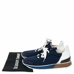 Hermes Navy Blue/White Nylon And Leather Buster Low Top Sneakers Size 36 For Women -Deals Hermes Store luxury women hermes used shoes p620794 009