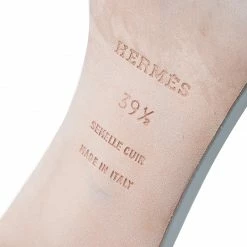 Hermes White Leather Oasis Slides Size 39.5 For Women -Deals Hermes Store luxury women hermes used shoes p62176 011