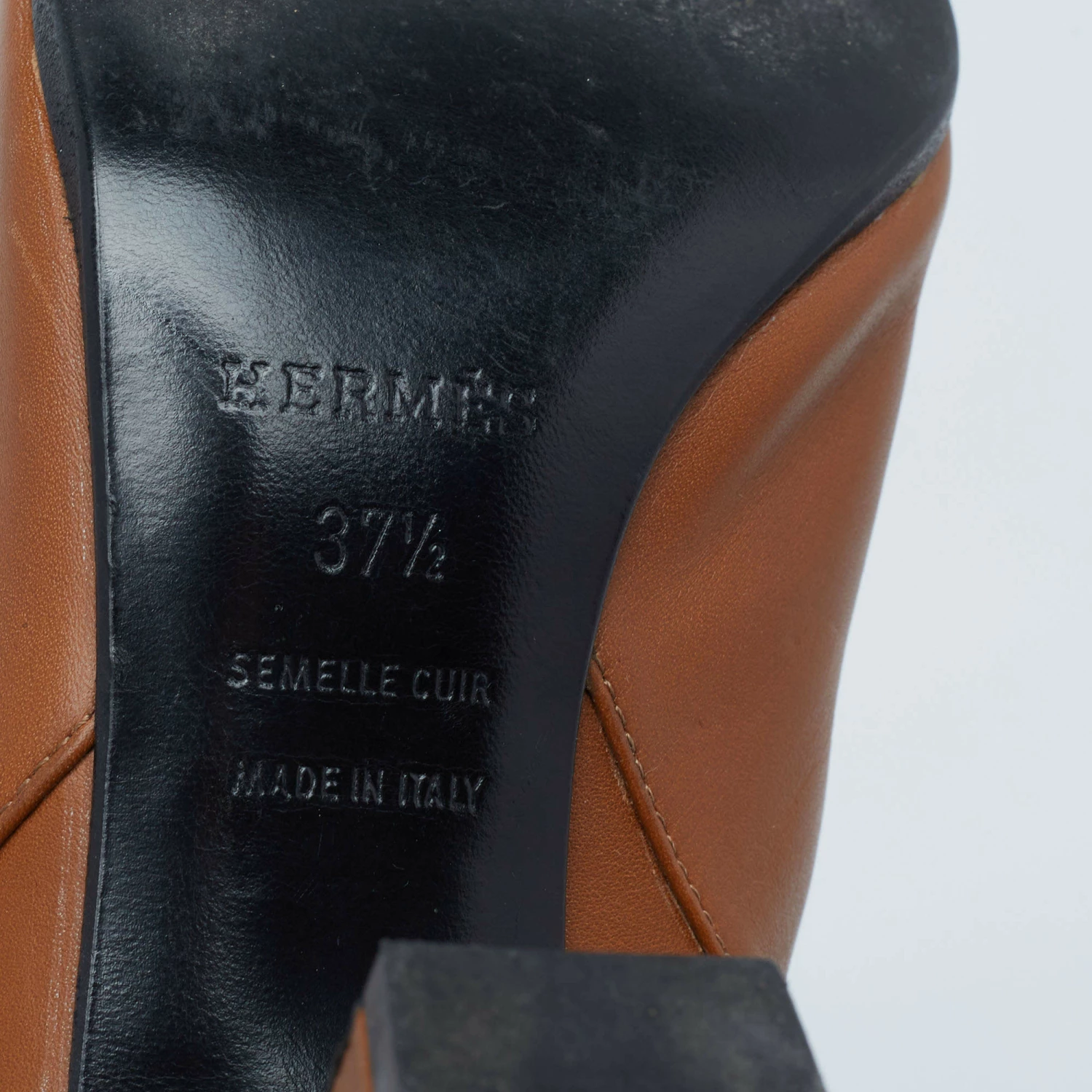 Hermes Brown Leather Joueuse Ankle Boots Size 37.5 For Women 10 Hermes Brown Leather Joueuse Ankle Boots Size 37.5 For Women - Image 8