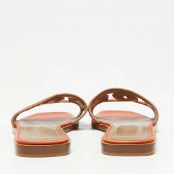 Hermes Orange Leather Aloha Flat Slides Size 36 For Women -Deals Hermes Store luxury women hermes used shoes p624856 007
