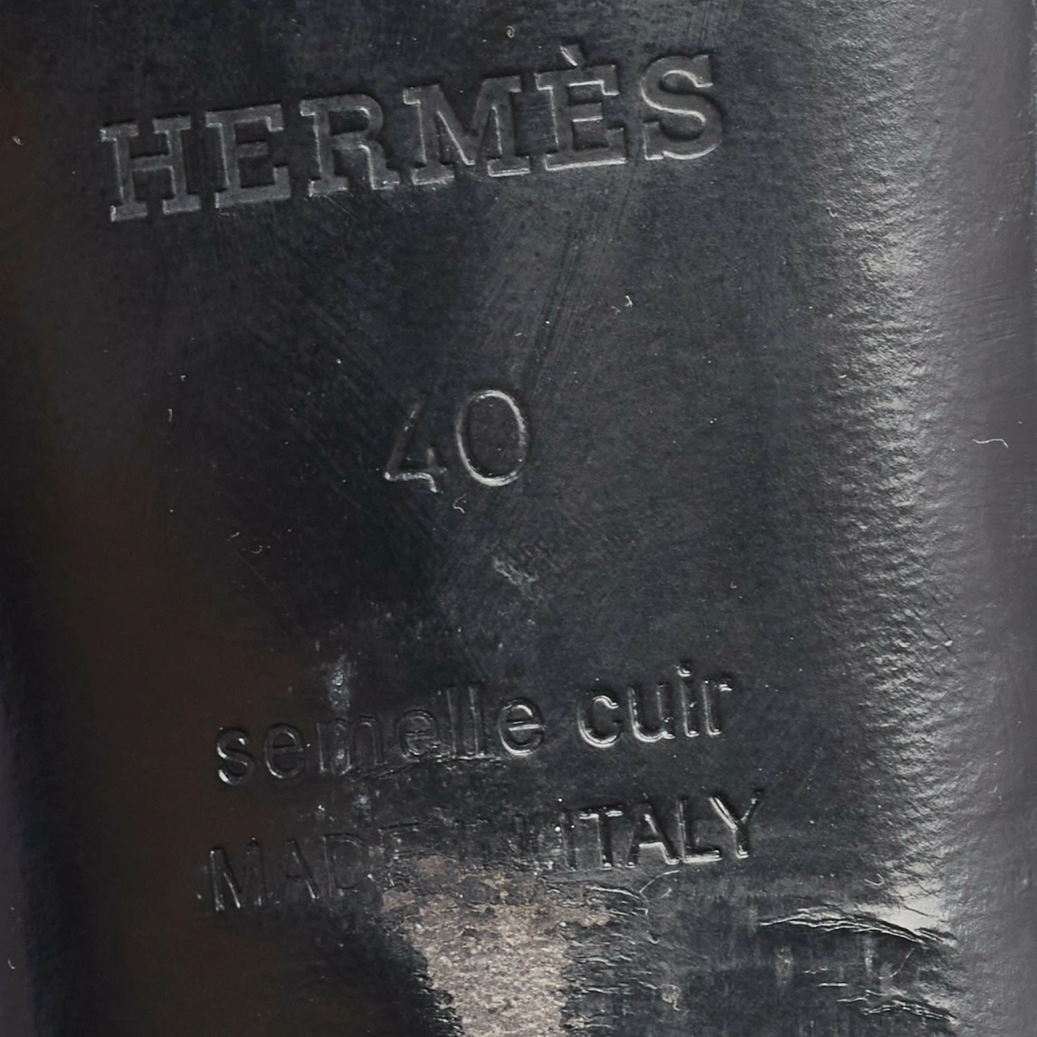 Hermes Black Leather View Slide Sandals Size 40 For Women 10 Hermes Black Leather View Slide Sandals Size 40 For Women - Image 8