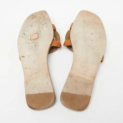 Hermes Brown Leather Aloha Sandals Size 38.5 For Women 17 Hermes Brown Leather Aloha Sandals Size 38.5 For Women -Deals Hermes Store luxury women hermes used shoes p629039 005