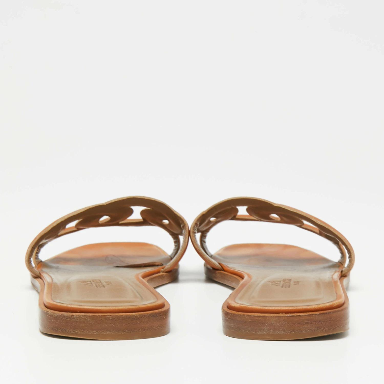 Hermes Brown Leather Aloha Sandals Size 38.5 For Women 7 Hermes Brown Leather Aloha Sandals Size 38.5 For Women - Image 5