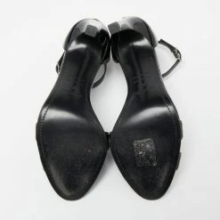 Hermes Black Patent Premiere Ankle Strap Sandals Size 39.5 For Women -Deals Hermes Store luxury women hermes used shoes p629534 004