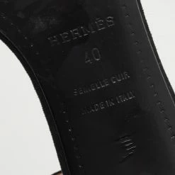 Hermes Pink/Black Crystals And Suede Premiere Ankle-Strap Sandals Size 40 For Women -Deals Hermes Store luxury women hermes used shoes p632267 001