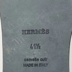 Hermes Black Leather Oran Flat Sandals Size 41.5 For Women -Deals Hermes Store luxury women hermes used shoes p634335 009