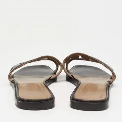 Hermes Hermés Black Leather Aloha Flat Slides Size 37 For Women -Deals Hermes Store luxury women hermes used shoes p635203 006