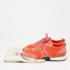 Hermes Pink Suede And Mesh Player Low Top Sneakers Size 38.5 For Women -Deals Hermes Store luxury women hermes used shoes p635221 001