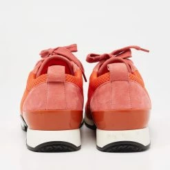 Hermes Pink Suede And Mesh Player Low Top Sneakers Size 38.5 For Women -Deals Hermes Store luxury women hermes used shoes p635221 006