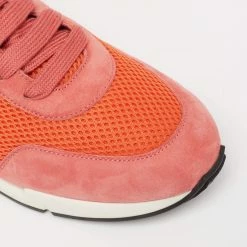 Hermes Pink Suede And Mesh Player Low Top Sneakers Size 38.5 For Women -Deals Hermes Store luxury women hermes used shoes p635221 008