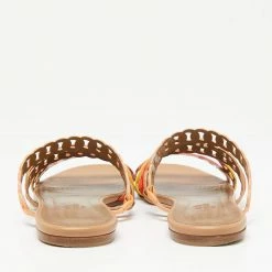 Hermes Multicolor Suede Thalassa Strappy Flat Sandals Size 36.5 For Women -Deals Hermes Store luxury women hermes used shoes p635323 006